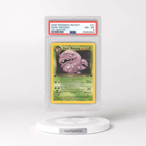 2000 Pokémon Rocket #31 Dark Weezing - 1st Edition (PSA 8 NM-MT)