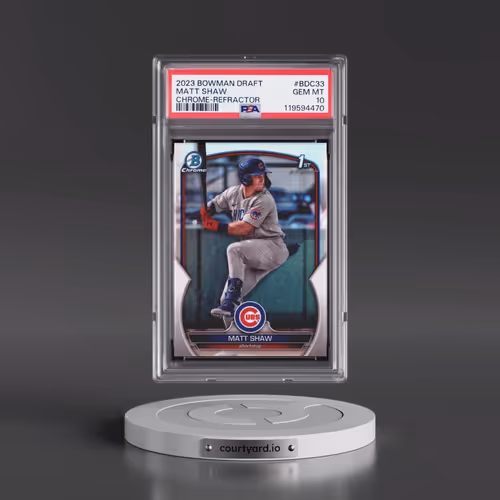 2023 Bowman Draft #BDC33 Matt Shaw - Chrome-Refractor (PSA 10 GEM MINT)