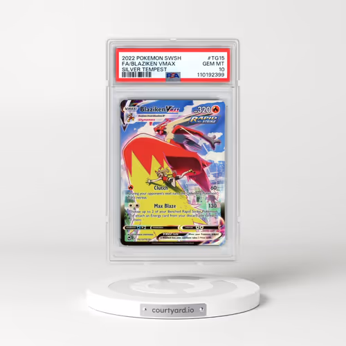2022 Pokémon Sword & Shield Silver Tempest #TG15 Blaziken Vmax - Full Art (PSA 10 GEM MINT)