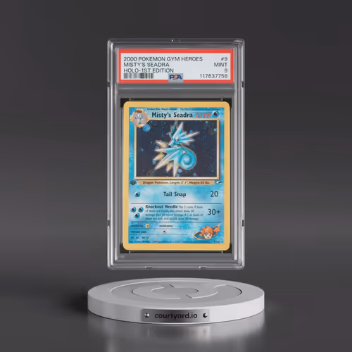 2000 Pokémon Gym Heroes #9 Misty's Seadra - 1st Edition Holo (PSA 9 MINT)