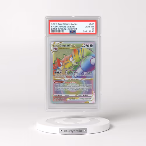 2022 Pokémon Sword & Shield Lost Origin #200 Drapion Vstar - Full Art Secret (PSA 10 GEM MINT)