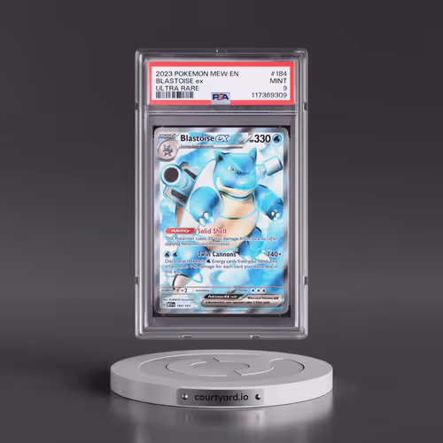 2023 Pokémon Mew EN-151 #184 Blastoise EX - Holo Ultra Rare (PSA 9 MINT)
