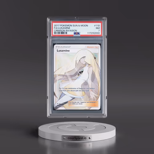 2017 Pokémon Sun & Moon Crimson Invasion #110 Lusamine - Full Art (PSA 7 NM)