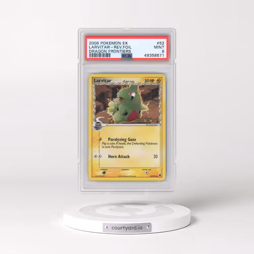 2006 Pokémon EX Dragon Frontiers #52 Larvitar - Reverse Foil (PSA 9 MINT)
