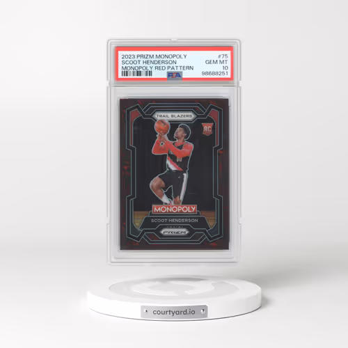 2023 Panini Prizm Monopoly #75 Scoot Henderson - Monopoly Red Pattern (PSA 10 GEM MINT)
