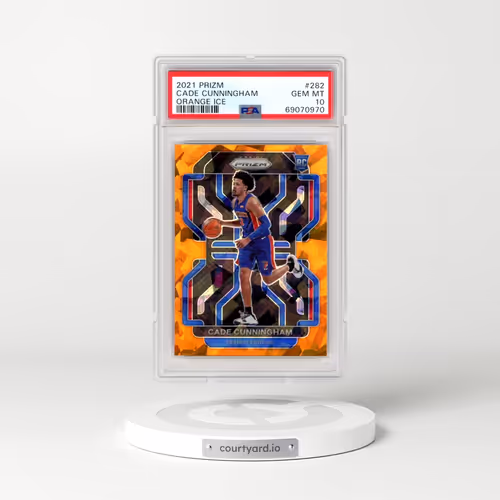 2021 Panini Prizm #282 Cade Cunningham - Orange Ice (PSA 10 GEM MINT)