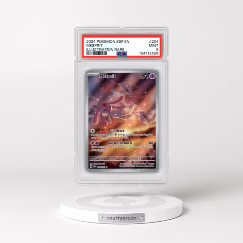 2024 Pokémon Ssp EN-Surging Sparks #204 Mesprit - Illustration Rare (PSA 9 MINT)