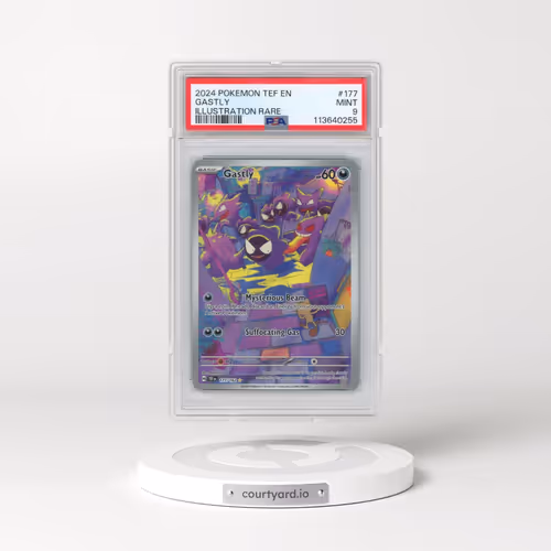 2024 Pokémon Tef EN-Temporal Forces #177 Gastly - Illustration Rare (PSA 9 MINT)