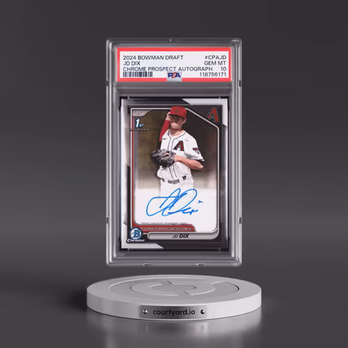 2024 Bowman Draft Chrome Prospect Autographs #CPAJD JD DIX (PSA 10 GEM MINT)