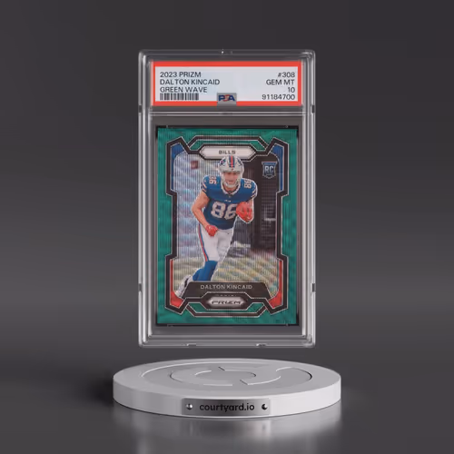 2023 Panini Prizm #308 Dalton Kincaid - Green Wave (PSA 10 GEM MINT)