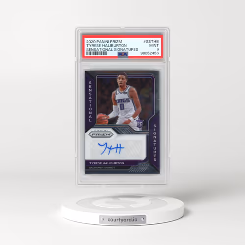 2020 Panini Prizm Sensational Signatures #SSTHB Tyrese Haliburton (PSA 9 MINT)