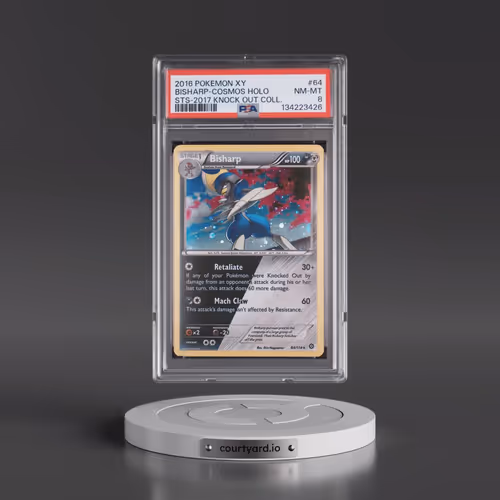 2016 Pokémon XY Steam Siege #64 Bisharp - Holo Cosmos-2017 Knock Out Collection (PSA 8 NM-MT)