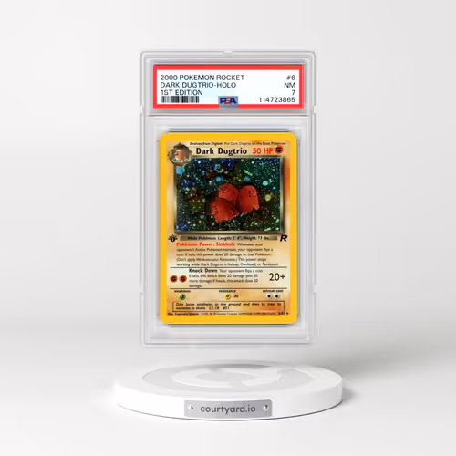 2000 Pokémon Rocket #6 Dark Dugtrio - 1st Edition Holo (PSA 7 NM)