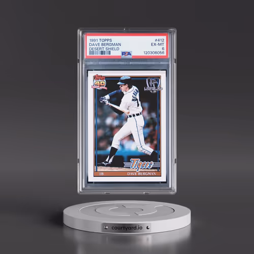 1991 Topps Desert Shield #412 Dave Bergman (PSA 6 EX-MT)