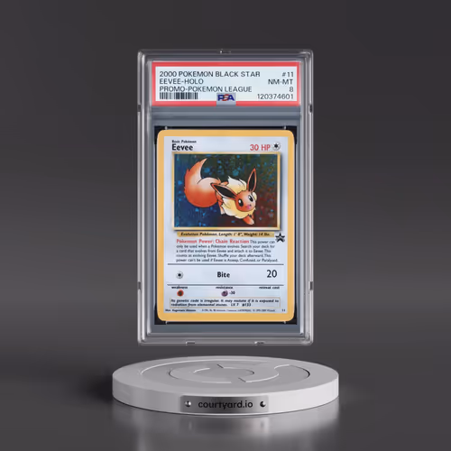 2000 Pokémon Promo Black Star #11 Eevee - Holo Pokemon League (PSA 8 NM-MT)
