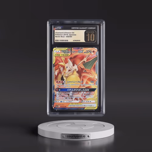 2019 Remix Bout #008/064 Charizard & Braixen GX - Holo (CGC 10 PRISTINE)