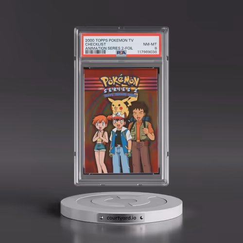 2000 Topps Pokémon TV Animation Series 2 Checklist - Foil (PSA 8 NM-MT)