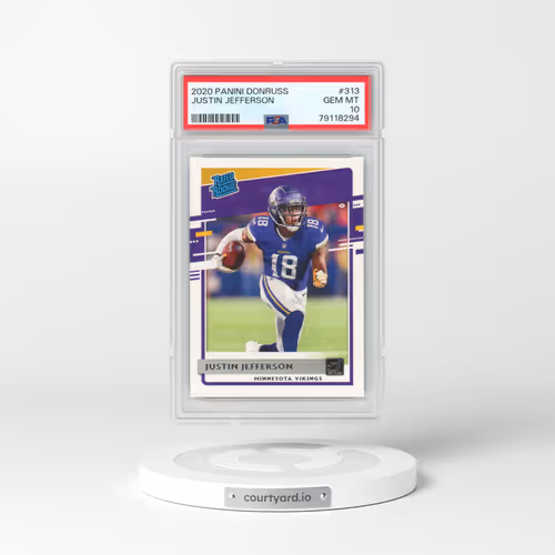 2020 Panini Donruss #313 Justin Jefferson (PSA 10 GEM MINT)