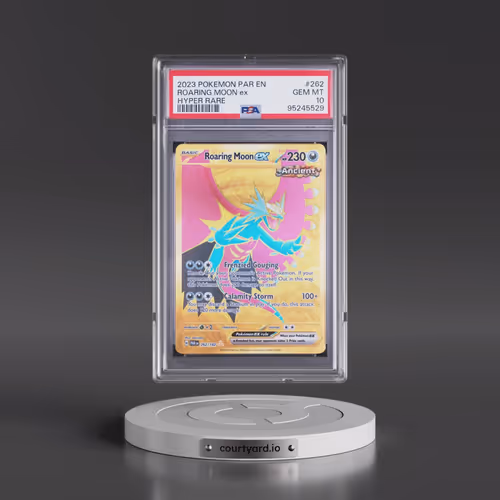 2023 Pokémon Par EN-Paradox Rift #262 Roaring Moon EX - Holo Hyper Rare (PSA 10 GEM MINT)