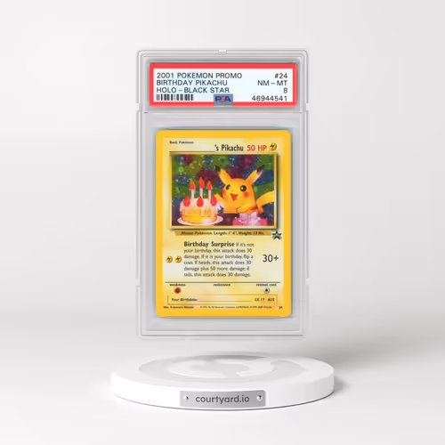 2000 Pokémon Promo Black Star #24 Birthday Pikachu - Holo (PSA 8 NM-MT)