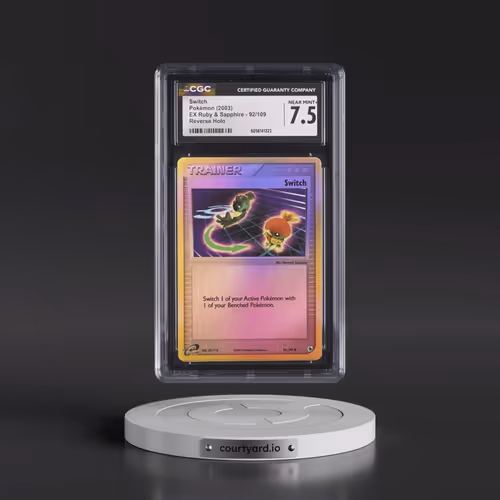 2003 EX Ruby & Sapphire (2003 Copyright, w/ "e" Symbol) #92/109 Switch - Reverse Holo (CGC 7.5 NM+)