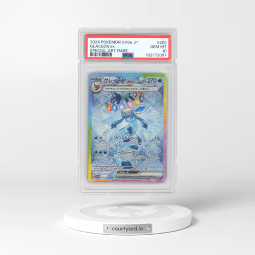 2024 Pokémon Sv8a-Terastal Fest EX #206 Glaceon EX - Holo Special Art Rare (PSA 10 GEM MINT)