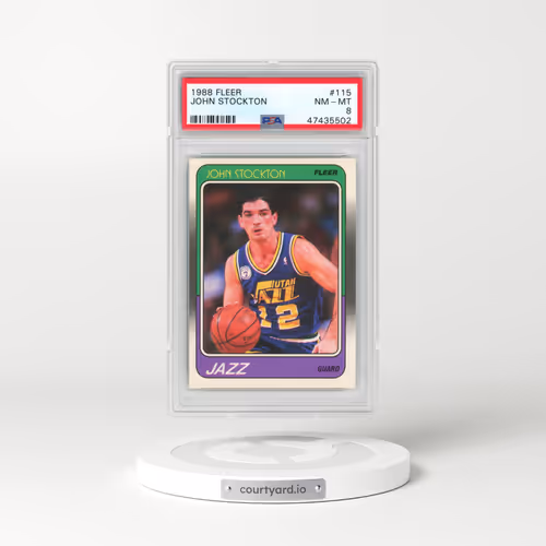 1988 Fleer #115 John Stockton (PSA 8 NM-MT)