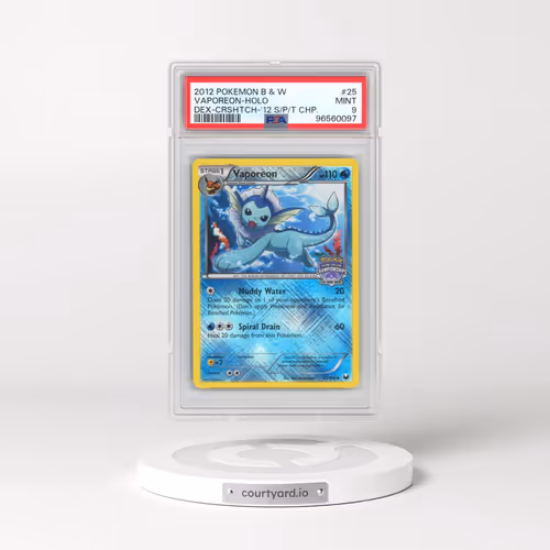 2012 Pokémon Black & White Dark Explorers #25 Vaporeon - Holo Crosshatch-2012 State/Province/Territo