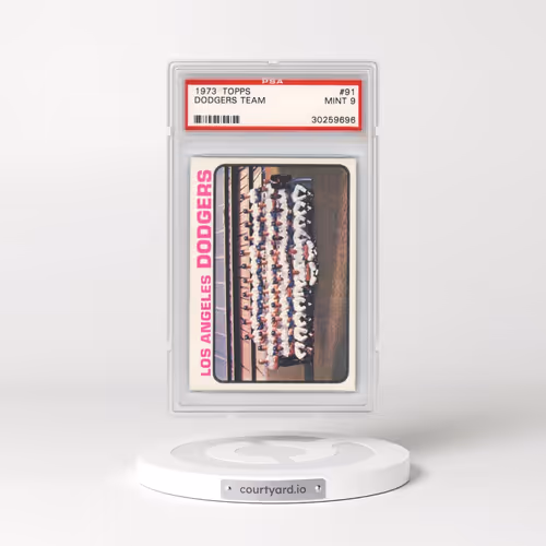 1973 Topps #91 Dodgers Team (PSA 9 MINT)