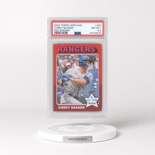 2024 Topps Heritage #400 Corey Seager - Red Border (PSA 8.5 NM-MT+)