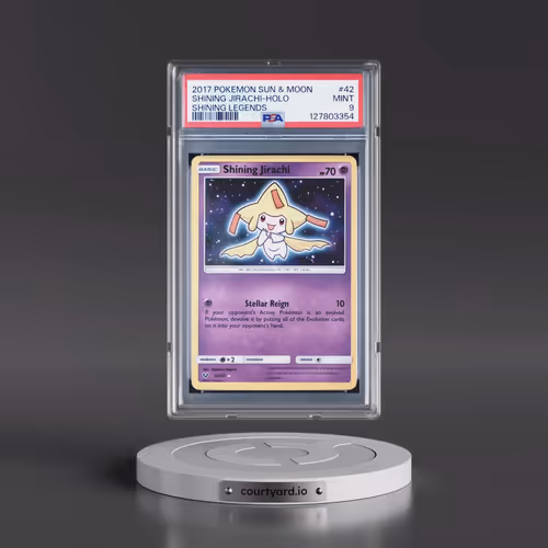 2017 Pokémon Sun & Moon Shining Legends #42 Shining Jirachi - Holo Holo (PSA 9 MINT)
