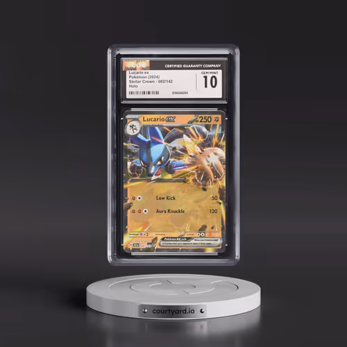 2024 Pokémon Scr EN-Stellar Crown #082 Lucario EX - Holo (CGC 10 GEM MINT)