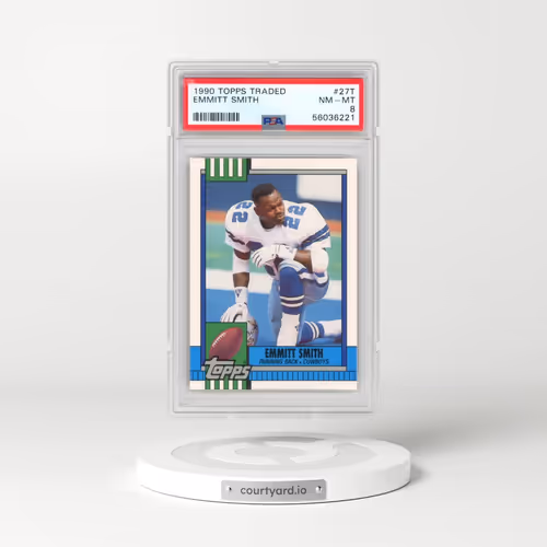 1990 Topps Traded #27T Emmitt Smith (PSA 8 NM-MT)