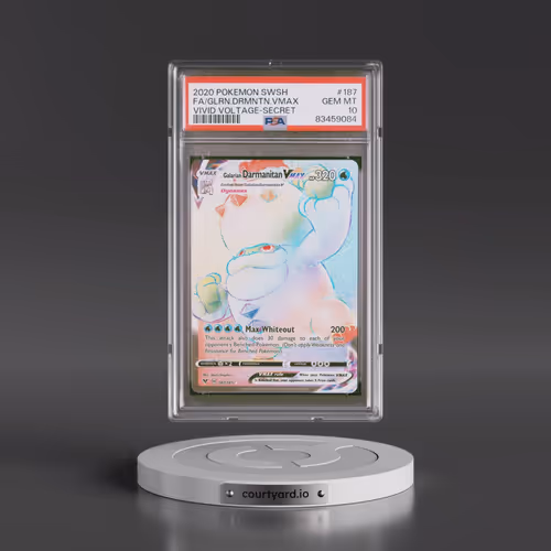 2020 Pokémon Sword & Shield Vivid Voltage #187 Galarian Darmanitan Vmax - Full Art Secret (PSA 10 GE