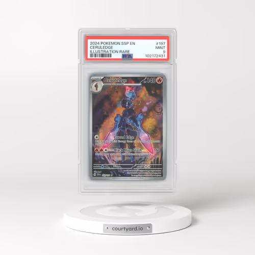 2024 Pokémon Ssp EN-Surging Sparks #197 Ceruledge - Illustration Rare (PSA 9 MINT)