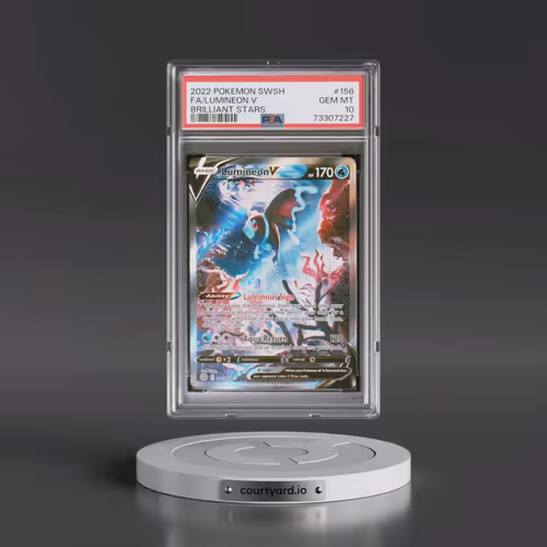 2022 Pokémon Sword & Shield Brilliant Stars #156 Lumineon V - Holo Full Art (PSA 10 GEM MINT)