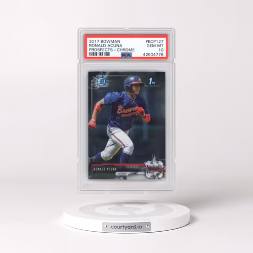 2017 Bowman Prospects #BCP127 Ronald Acuna - Chrome (PSA 10 GEM MINT)