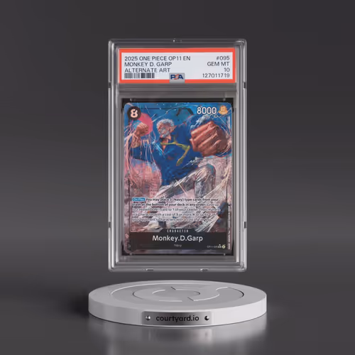 2025 One Piece OP11-A Fist of Divine Speed #095 Monkey D. Garp - Alternate Art (PSA 10 GEM MINT)