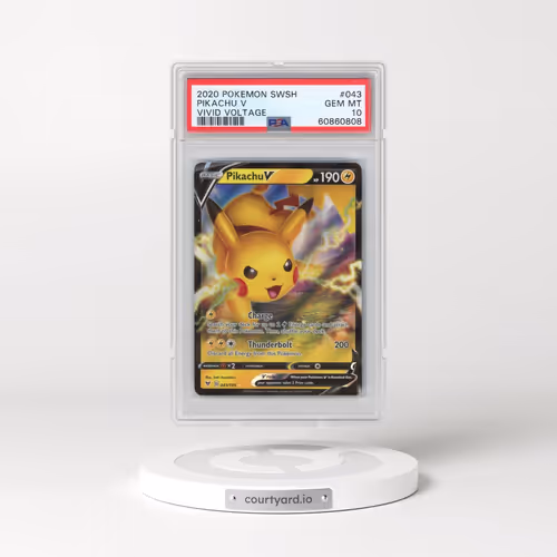 2020 Pokémon Sword & Shield Vivid Voltage #043 Pikachu V - Holo (PSA 10 GEM MINT)