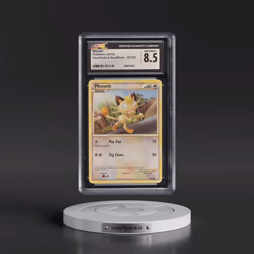 2010 HeartGold & SoulSilver #75/123 Meowth (CGC 8.5 NM-MT+)