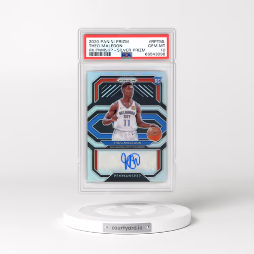 2020 Panini Prizm Rookie Penmanship #RPTML Theo Maledon - Silver Prizm (PSA 10 GEM MINT)