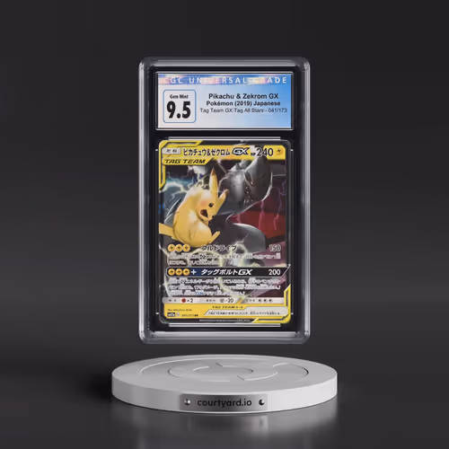 2019 Tag Team GX: Tag All Stars #041/173 Pikachu &amp; Zekrom GX - Holo (CGC 10 GEM MINT)