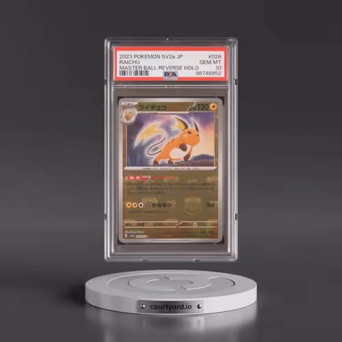 2023 Pokémon Sv2a-Pokémon 151 #026 Raichu - Reverse Holo Master Ball (PSA 10 GEM MINT)
