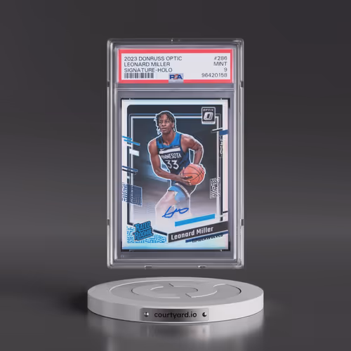 2023 Panini Donruss Optic #286 Leonard Miller - Signature-Holo (PSA 9 MINT)