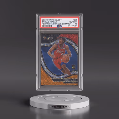 2020 Panini Select #280 Tyrese Maxey - Red/White/Orange Shimmer (PSA 10 GEM MINT)