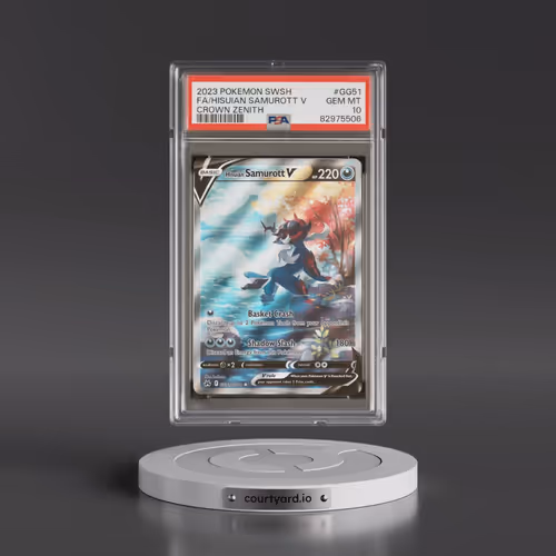 2023 Pokémon Sword and Shield Crown Zenith #GG51 Hisuian Samurott V - Holo Full Art (PSA 10 GEM MINT