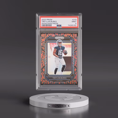 2022 Panini Prizm #313 Treylon Burks - Snakeskin Prizm (PSA 9 MINT)
