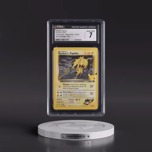 2021 Celebrations - Classic Collection #15/132 Rocket's Zapdos - Gym Challenge Holo (CGC 7 NM)