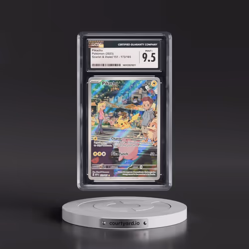2023 Scarlet & Violet 151 - MEW EN #173/165 Pikachu - Illustration Rare Holo (CGC 9.5 MINT+)