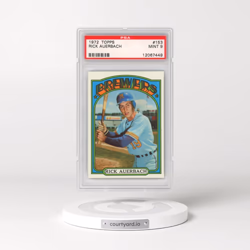 1972 Topps #153 Rick Auerbach (PSA 9 MINT)